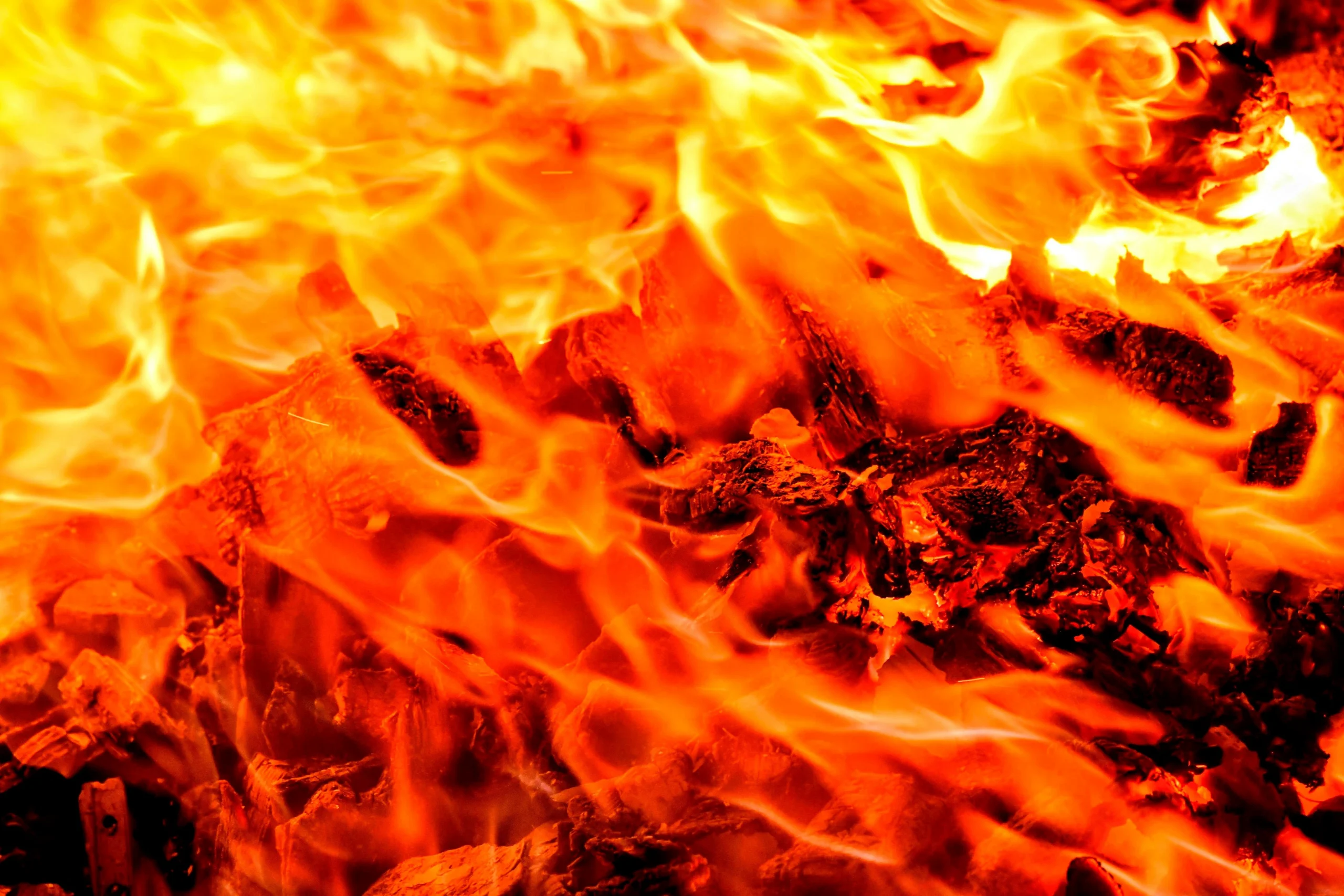 Fire flames close-up